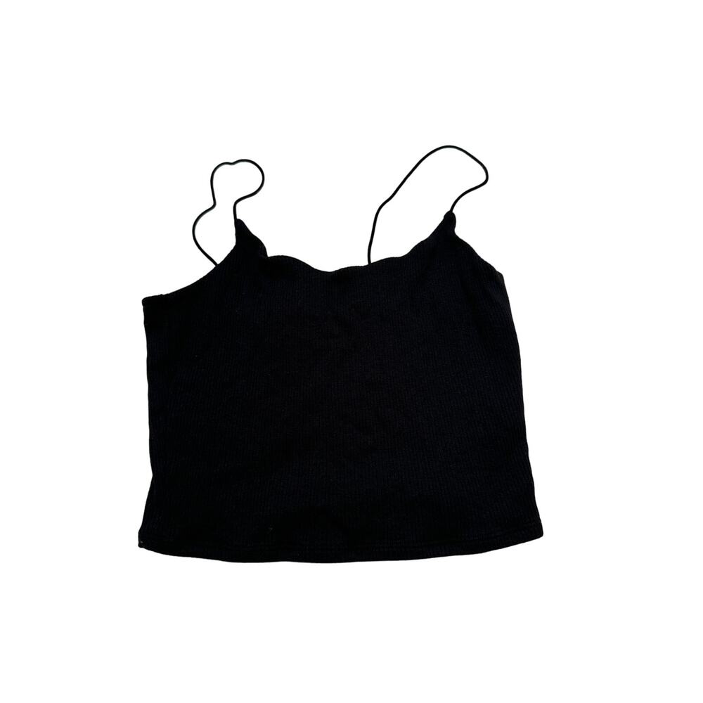 Garage Clothing Ribbed Black Crop Top Size XL